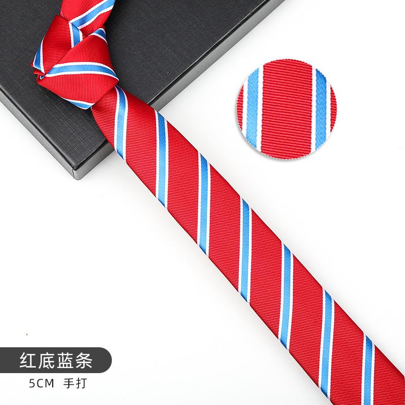 Men'S And Women'S Korean Version 6Cm Fashion Casual Professional Striped Hand-Made Thin Tie Groom Best Man Wedding Banquet Tie