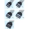 5 Teile/paket Leiter Schloss Schieber Kunststoff Schnallen Rucksack Gurte Schwarz Gurtband 2cm, 2,5 cm, 3,2 cm, 3,8 cm