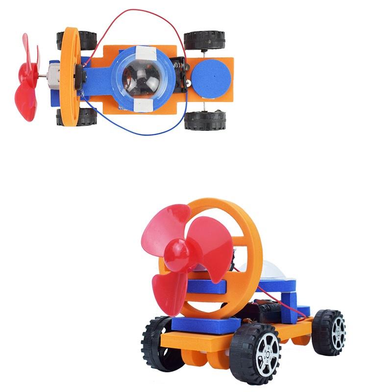 Wind Power Electric Racing Science Physics Experiment Toys for Kids Teens Handmade Assembling Educational Toy Gifts