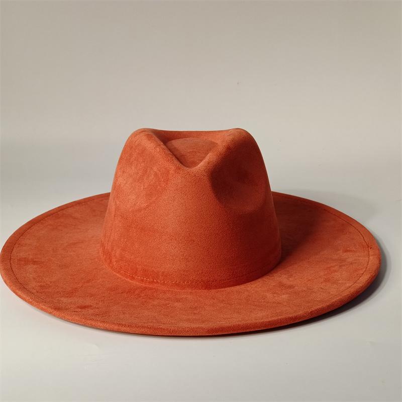 Cappelli Fedora Rancher in Camoscio Vegano Cappelli Vuoti per Burning Cuore Multicolore a Forma di Cappello 9.5cm Ala Unisex Cappello Jazz Cappello da Chiesa