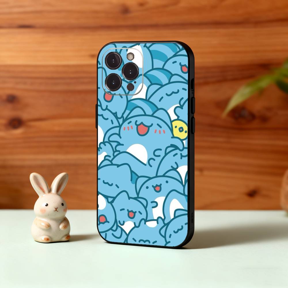 Fluffy-Cat B-Bugcat C-Capoo Phone Case For iPhone17,16,15,14,13,12,Plus,Pro Max, 5G Others Soft Black Cover