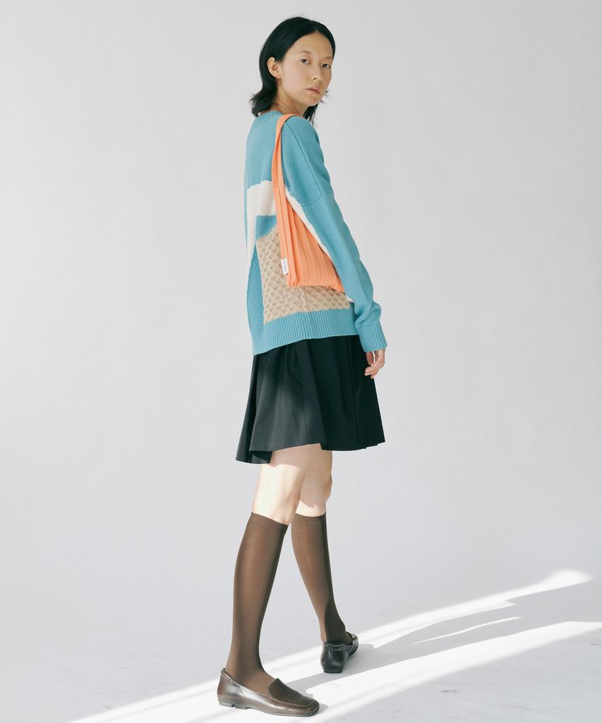 Pleatsmama Mini Shoulder Bag Peach