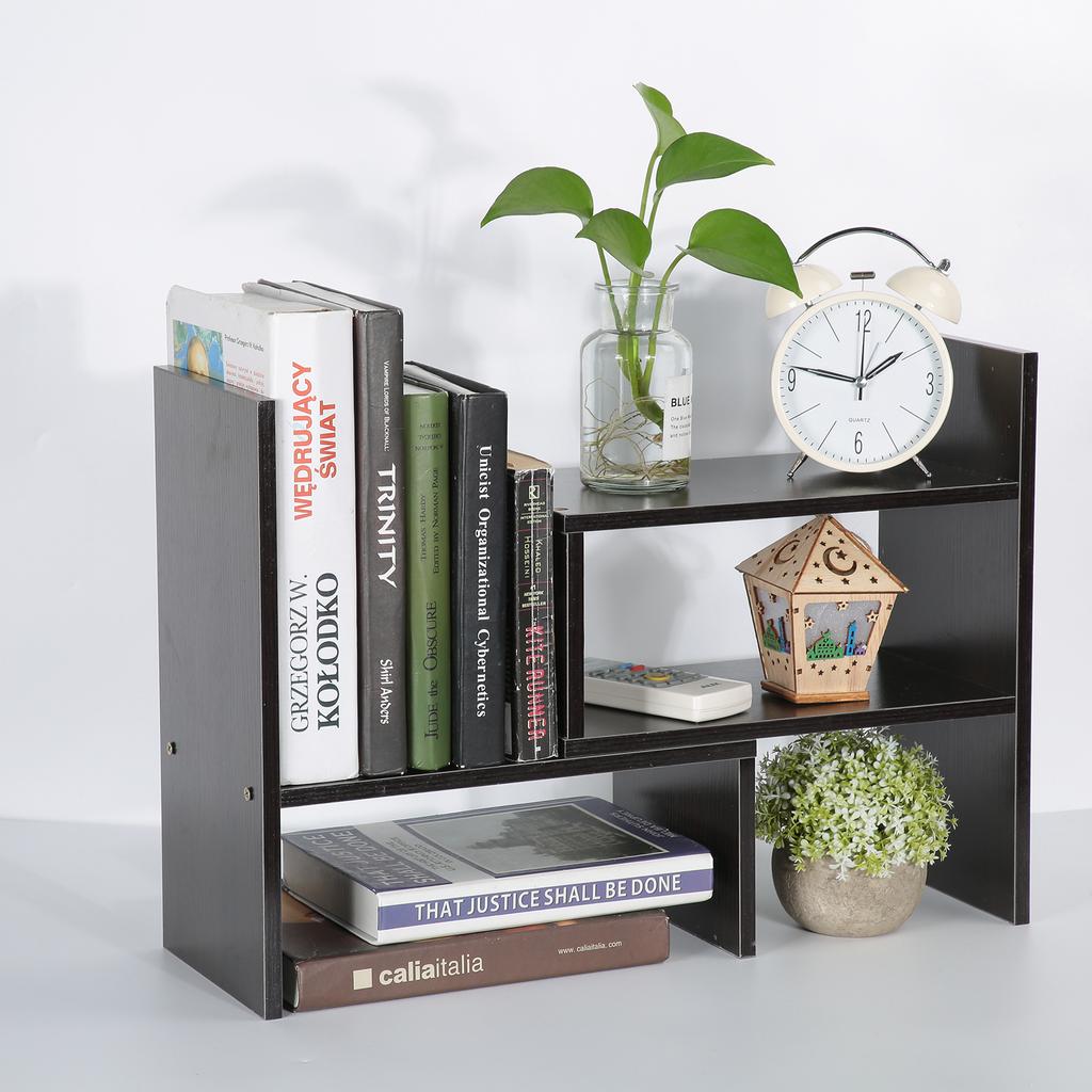 Table Desktop Storage Rack Display Shelf Counter Top Bookcase White