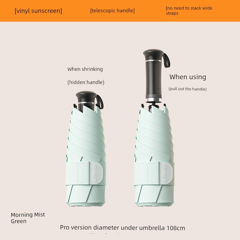 Compact Portable Umbrella for Women, Sun Protection, Uv Protection, Sunshade Umbrella, Large Size, 50% off Umbrella, Dual-Use for Sun and Rain