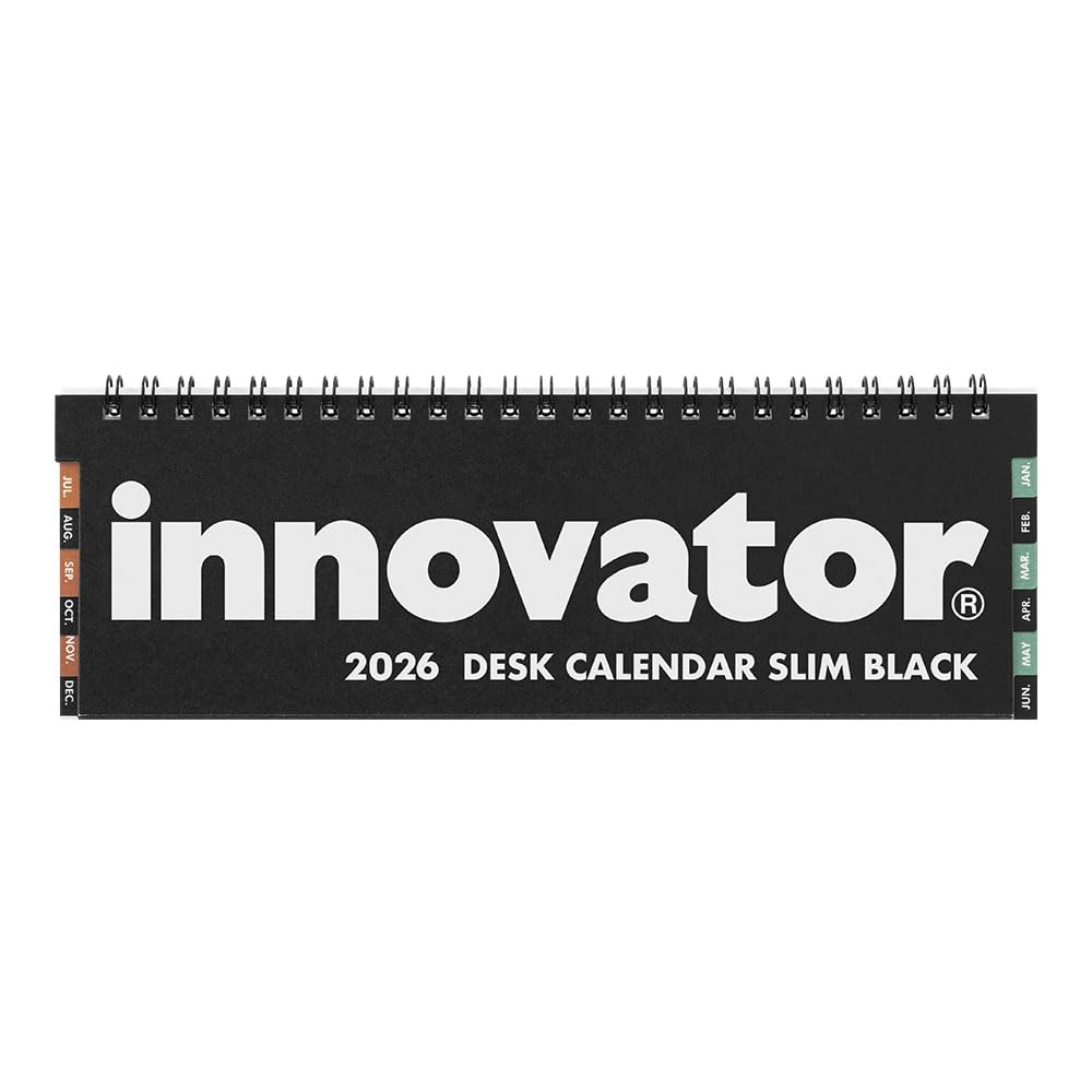 Innovator 2026 Slim Desk Calendar, Black, 31401006