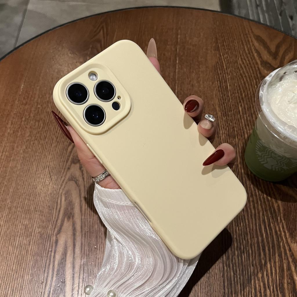 Soft Silicone Candy Color Case for iPhone 16 15 14 Plus 13 12 11 Pro Max Armor Shockproof TPU Rubber Bumper Simple Matte Cover