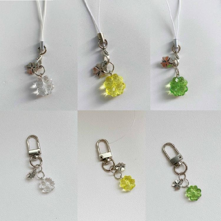 Versatile Use Four Leaf Clovers Phone Chain Multipurpose Phone Lucky Charm Keychain for Keys and Wallets Accessory