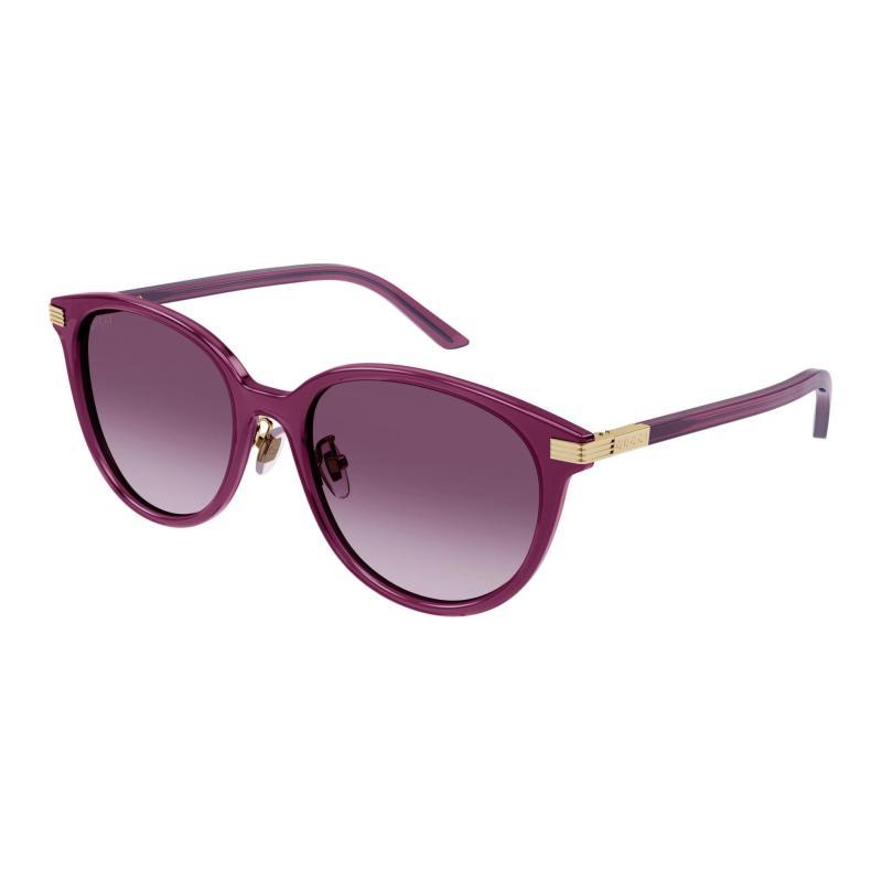 

GUCCI Temple Logo Acetate Round Sunglasses for Men in Purple 55 фиолетовый