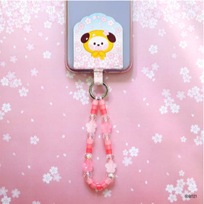 

BTS BT21 Официальный держатель для телефона Cherry Blossom, аутентичный CHIMMY