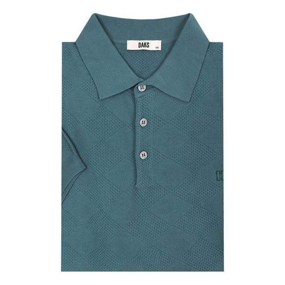 Daks 26ss Cotton Blend Argyle Mix Knit Polo Dms1swts103e1 DMS1SWTS103-E1/95