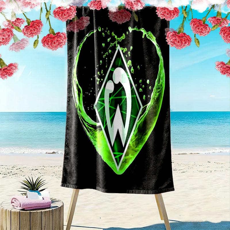 SV Werder Bremen2 Print Strandtuch, Großes Weiches Schnelltrocknendes Handtuch für Strand Camping Schwimmen