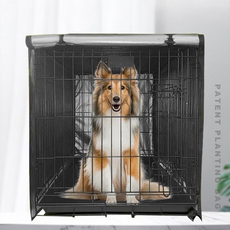 Copertura Antipioggia per Gabbia da Cane Copertura per Gabbia Metallica per Animali Domestici con Chiusura Aperta Tessuto Oxford Copertura Impermeabile per Gabbia da Viaggio per Cani