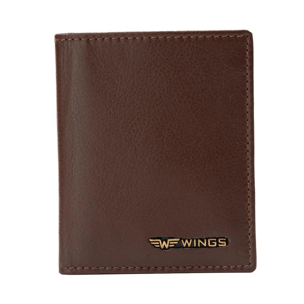 Wings Cardholder Made of Genuine Leather Brown