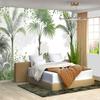 Tropical Green Plant Tapestry: Palm Leaf and Rainforest Jungle Wall Art for Bedroom, Bedroom or Office Decoration At Home.