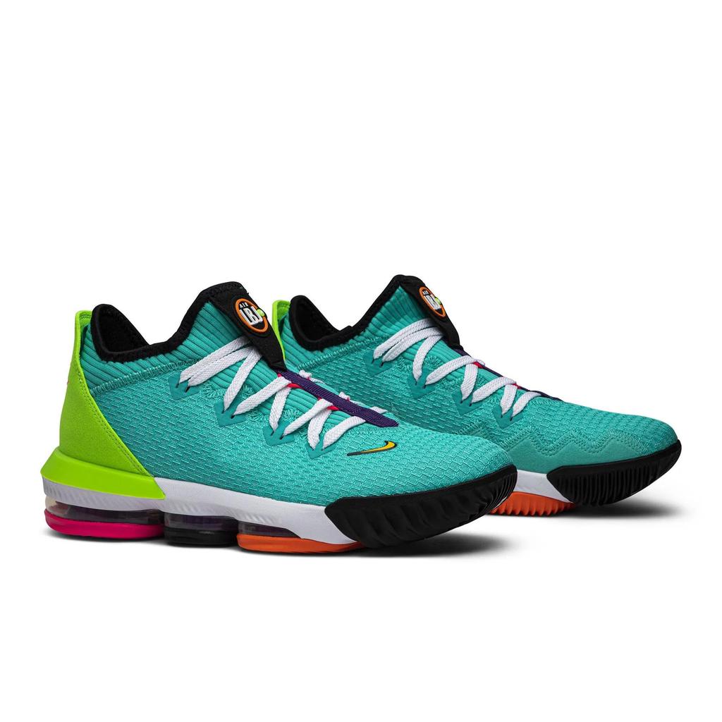 Nike LeBron 16 Low 'Air Max Trainer 2' (Unisex) Hyper Jade / Total Orange-Electric Green Basketball Shoes CI2668 301