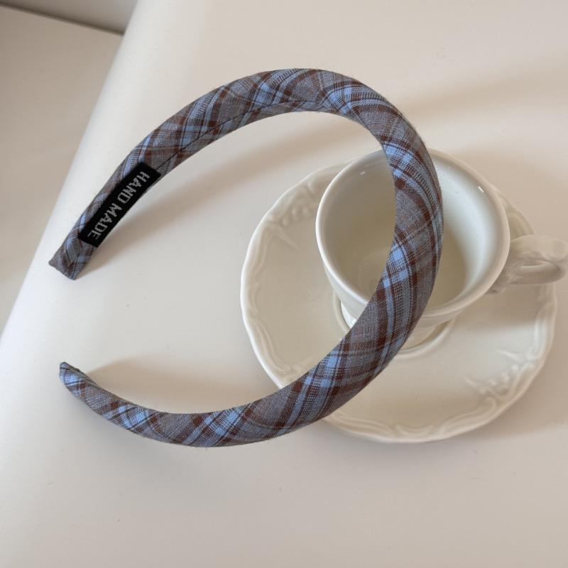 

Fashionably Light and Fresh Blue Color Hair Band, Simple and Elegant Commuting Style Thin Headband Hair Accessory 2cm hair band синій/кавовий