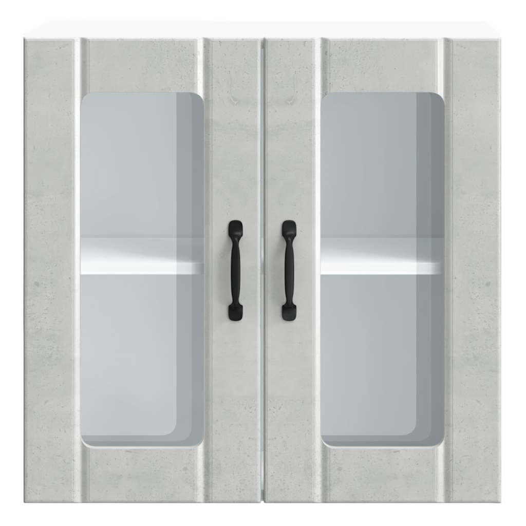 Kitchen Wall Cabinet With Doors, Lucca, Concrete Gray