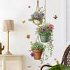 Potted Plant Wall Sticker Self Adhesive Removable Living Room Dining Room Background Decor