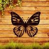 1pc Elegant Metal Butterfly Wall Art Decor, Outdoor Large Garden Art, Housewarming Decoration, Modern Home Decorative Hangings