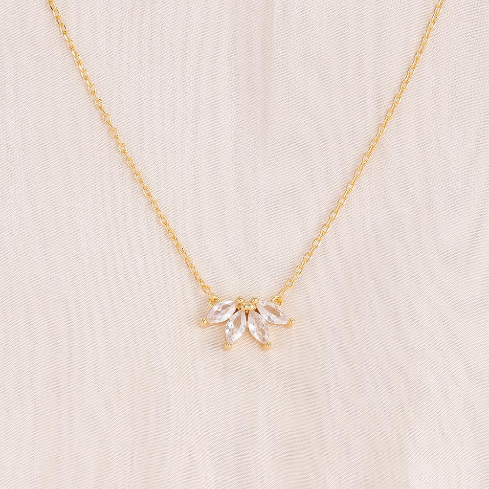 Simple Stainless Steel Horse Eye Zircon Necklace Fashion Elegant Crystal Collarbone Chain For Women Trendy Jewelry Accessories