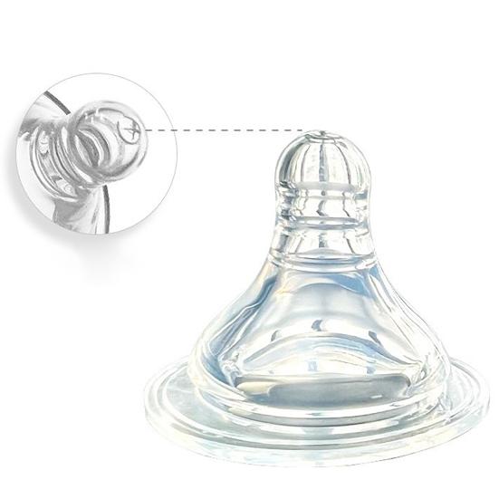 Säker babyflaska med läckagesäker napp/sugrör Anti-kolikventil Babyflaska 300 ml Bredhalsad PP-matningsflaska för spädbarn Bärbar Rese-nödvändighet
