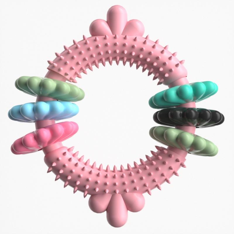 Pet Toy Dog Toy TPR Carrot-shaped Succulent Gnawing Teething Ring Set