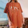 Women's Loose Blouse Round Neck Short Sleeve Halloween  Print T-shirt Top