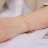 Jeshayuan Bling Zircon Star Of David Bracelet For Women Double Layer Beads Chain Bracelet Stainless Steel Je Bracelet Gift