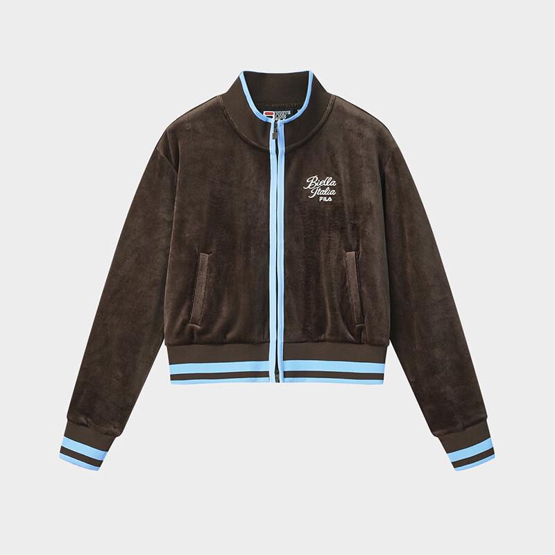 FILA Women s Color-Block Knit Stand-Collar Long-Sleeve Jacket S