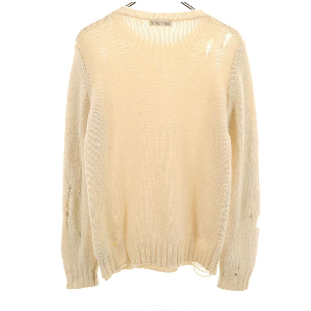 DIESEL Italian Alpaca Blend Long sleeve Damage processing sweater knit Men's Used