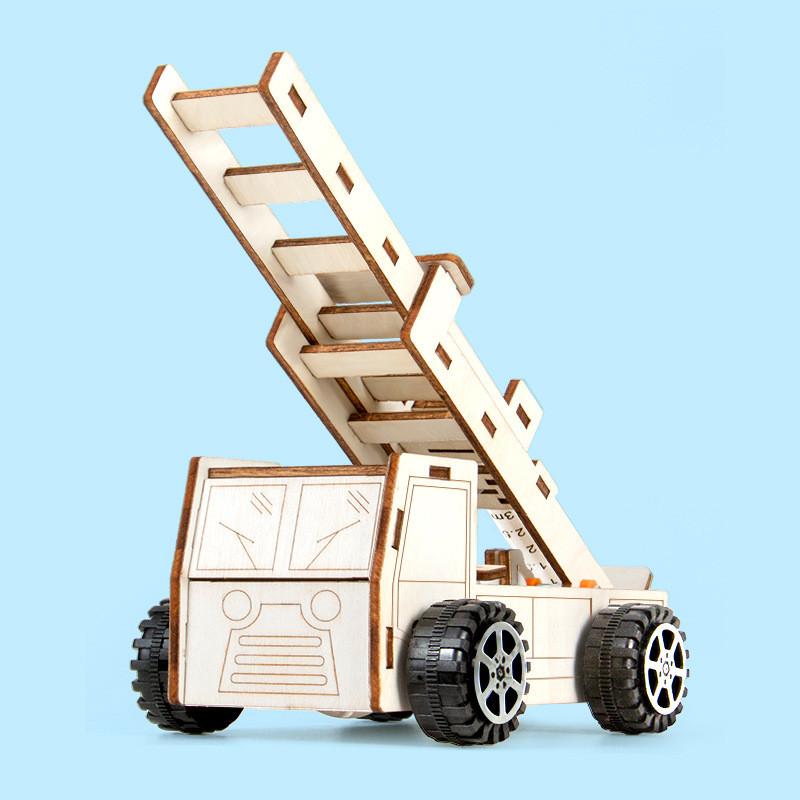 Science Experiment Diy Hydraulic Fire Ladder Model For Students And Kids Stem Educational Toy