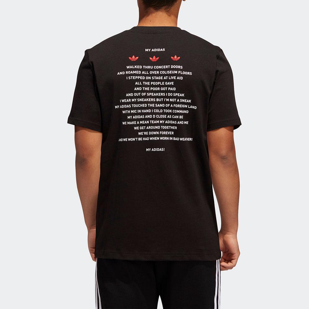 Adidas Originals Trefoil Run DMC Photo Print T-Shirt Men Tops Black GN5928