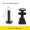M6 Galvanized Cross Machine Screws with Cage Nuts for Server Racks and Chassis