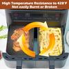 Black Silicone Air Fryers Oven Baking Tray Rectangular Replacement Kitchen Grill Pan Airfryer Kitchen Fried Chicken Basket Mat