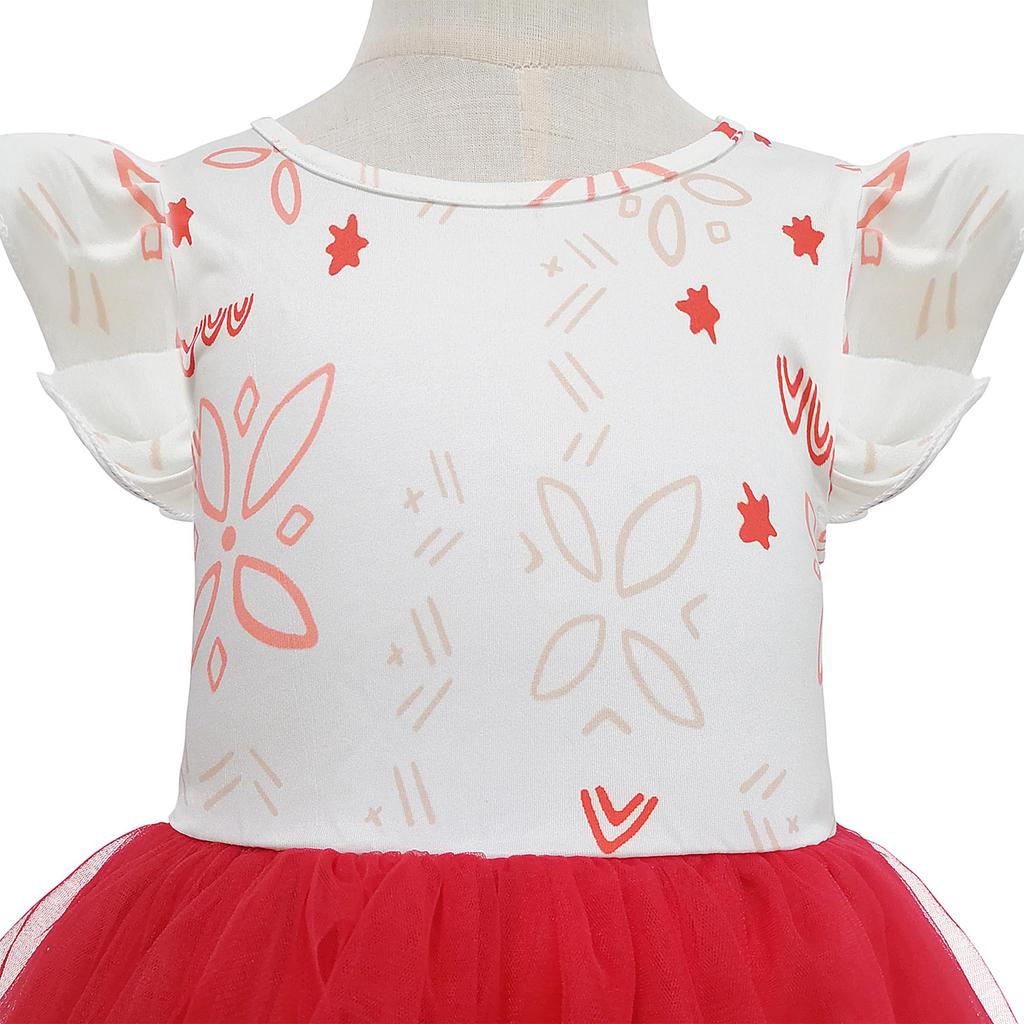 [ChicFlow] Princess Dress Kids Theater Costume Deluxe 3 Piece Girls Ocean's Wonderland Moana Costume Girls Halloween Christmas Performance Costume