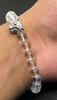 Håndlaget Elegant Armbånd med Glassperler og Sølv Klar Kvarts Krystall Armbånd – 8mm Helbredende Perler for Kvinner & Menn Perfekt Gave