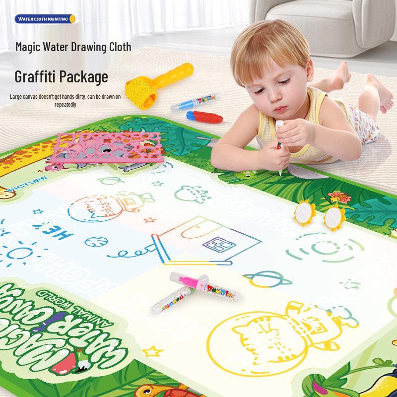 Extra-Large Magic Water Drawing Mat for Kids - Reusable Water Writing Cloth & Graffiti Canvas