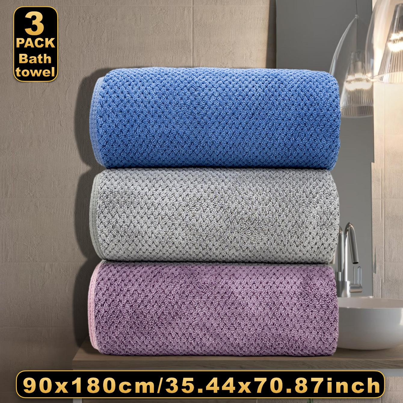 

Осенне-зимний коралловый бархатный большой банный комплект из трех комплектов взрослых банных полотенец теплые и удобные тканые полотенца для дома и повседневной носки 90*180CM