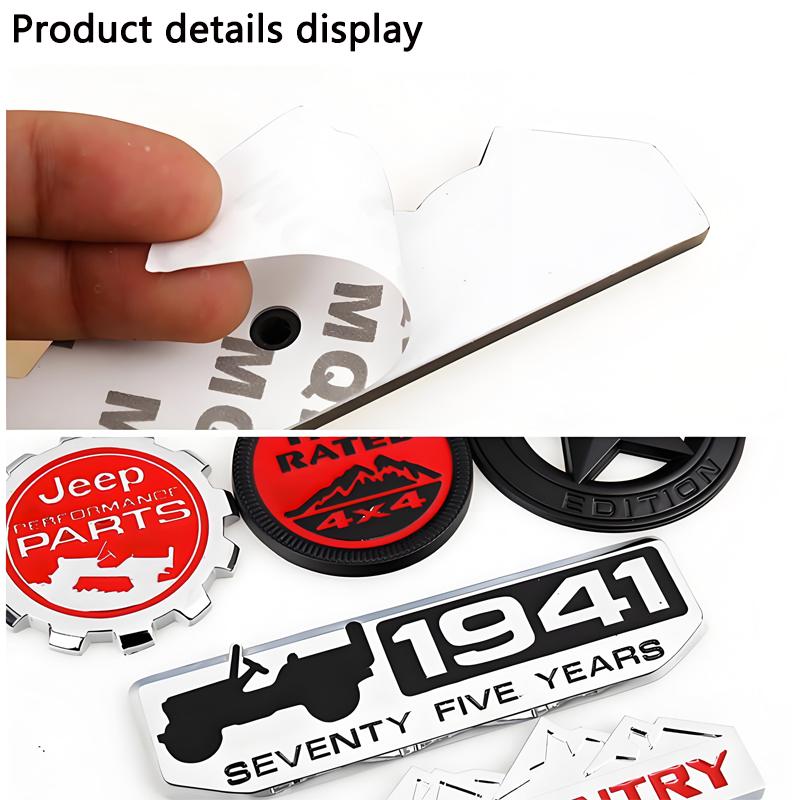 Metal Emblem Sticker Badge Body Trunk Snow Mountain Design Sticker For Jeep Wrangler Rubicon Renegade Compass Grand Cherokee jk