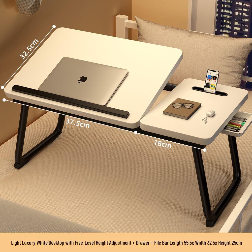 Portable Foldable Laptop Desk - Multi-functional Bedside or Dorm Study Table, No Installation Needed
