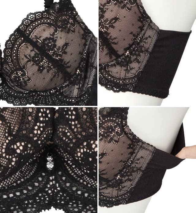 Ante Sucre Ebt001 Nice Cleavage Sizes B70 Women's Bra, B-F/65-75, Black,