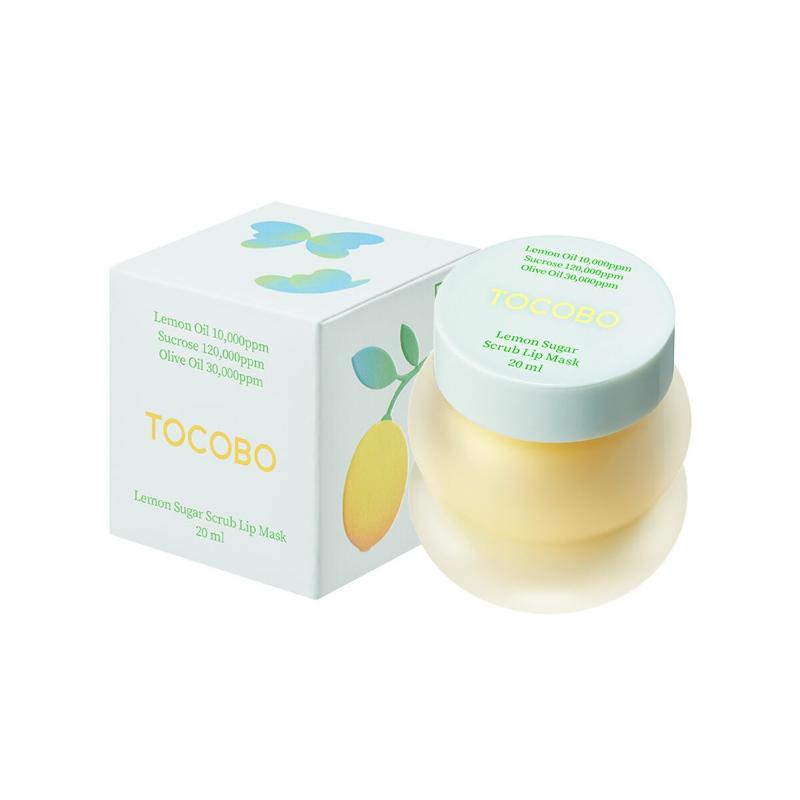 [TOCOBO] Lemon Sugar Scrub Lip Mask (20ml) - Leave-On Exfoliating Plumper