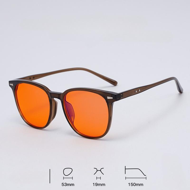 2026 New Fashion Square Frame Blue Light Blocking Sleep-Aid Glasses TR90 Frame Gaming AR Anti-Reflective Coating Goggles