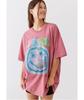 Nirvana Zniszczona Sukienka T-shirt Różowa Nowa