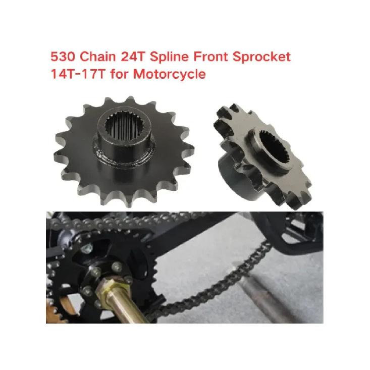 530 Chain Front Sprocket Cog 24T Gear 14T 15T 16T 17T Teeth for Gy6 125cc 150cc Quad Dirt Pit Bike ATV UTV Buggy Go Kart