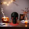 Melting Tears Skull Decoration Bold Edgy Human Head Sculpture Tabletop 3D Printed Skull Ornament for Home Bookshelf Graveyard Decor