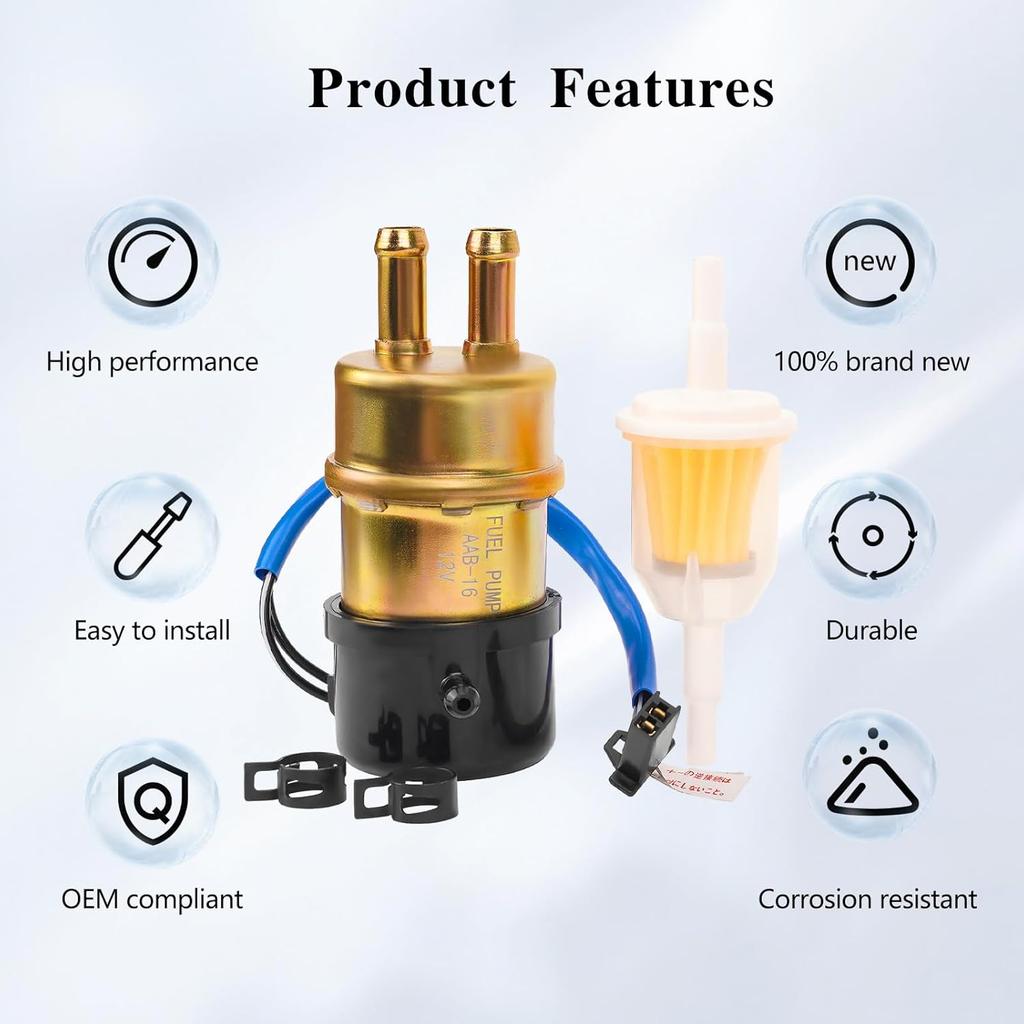 Road Passion 12v Electric Fuel Pump for Kawasaki Ninja ZX6/ZX6R/ZX7/ZX7R/ZX7RR/ZX9R/600R