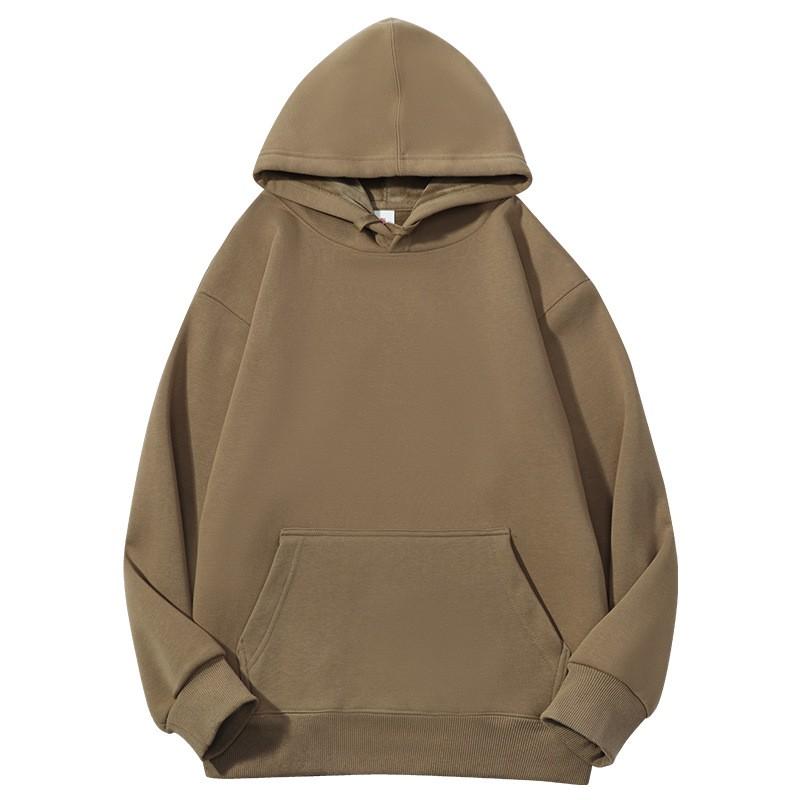 Mens Oversized Hooded Sweatshirt 400g Heavyweight Fleece Lined Cotton Blend Pullover Winter Casual Wear