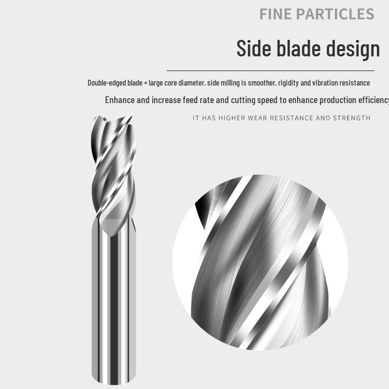 615 Aluminum Alloy CNC Tool: High-Speed Steel 4-Flute Extended End Mill with 3-Flute Milling Cutter