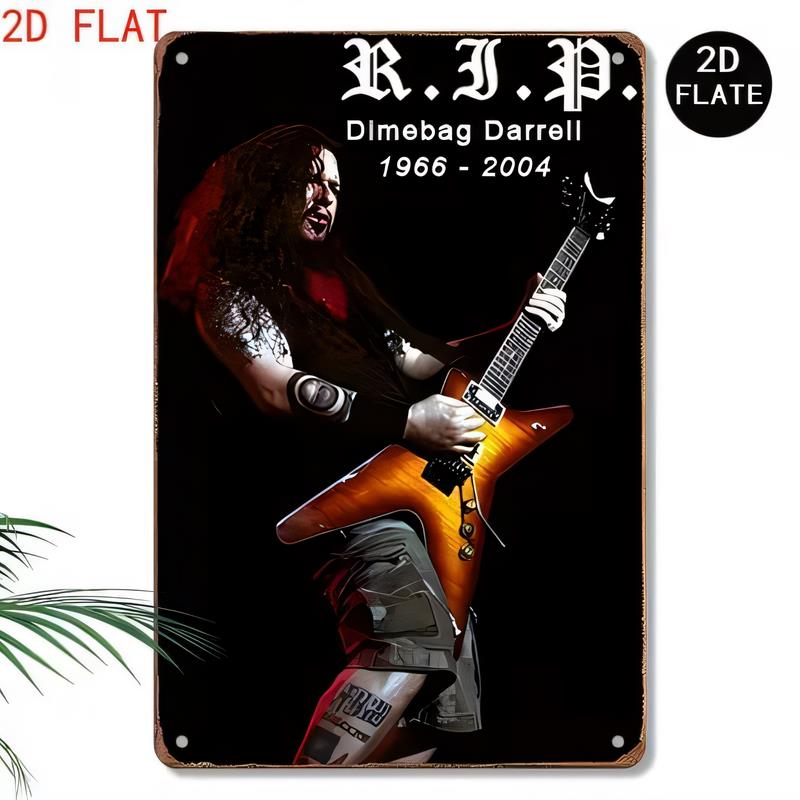 Tin Sign Metal Poster Rock Star Guitar Music Legend Tribute Wall Decor Vintage Rustproof Decorative Plaque for Bar Pub Garage